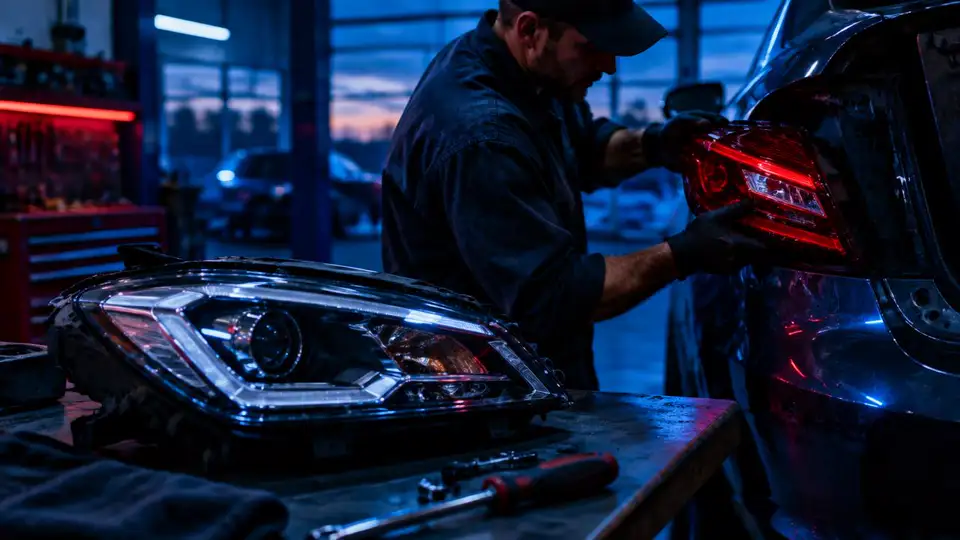 Auto Light Repair at Henry's shop