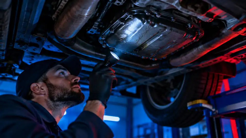 Transmission Leak Inspection at Henry's shop